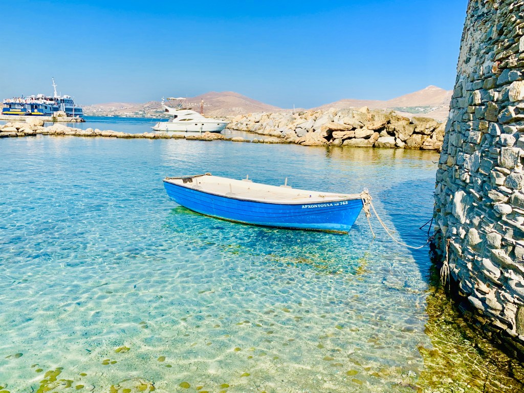 Row boat in Harbor Naousa
Paros