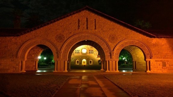 Three Arches at the entrance to the Stanford Quad
