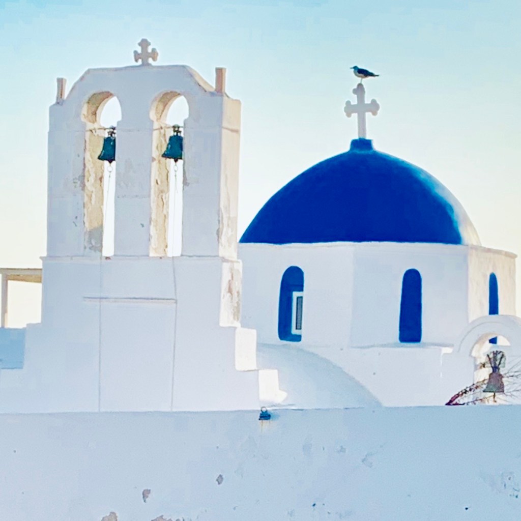 Blue and While Buildings