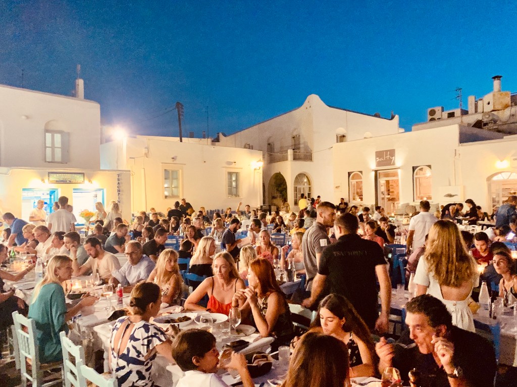 Naousa Square  outdoor dining