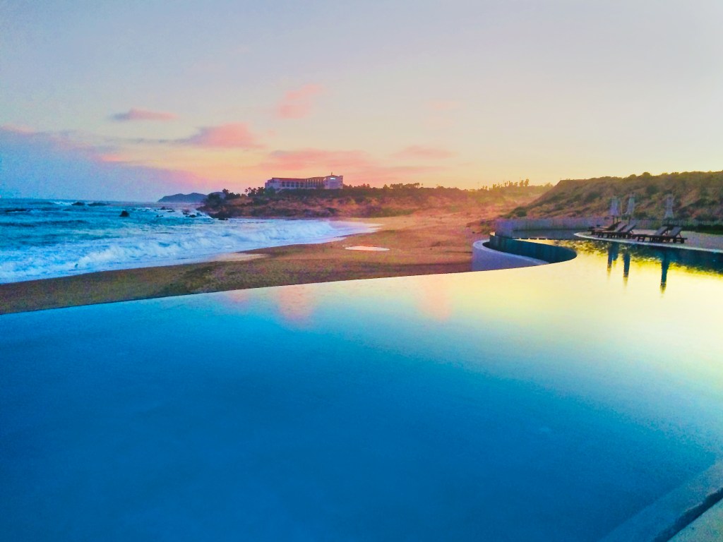 Infinity Pool at the Marquis Resort at sunset